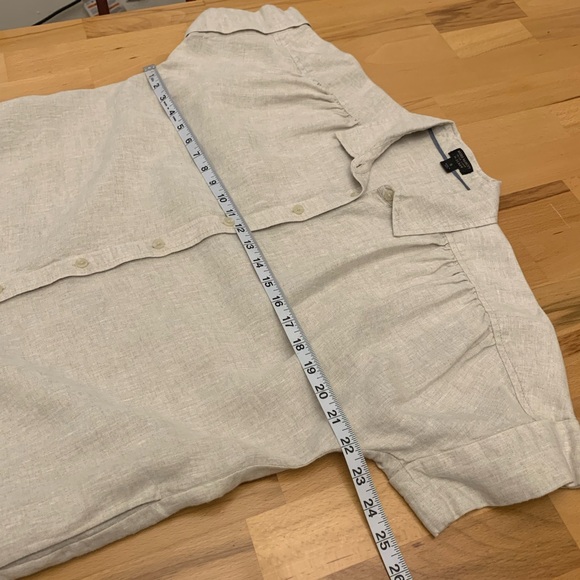 Baird McNutt Irish Linen for J. Crew cream shirt dress size S - Picture 12 of 13